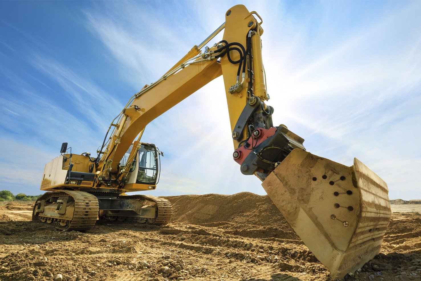 Excavator working on a construction site