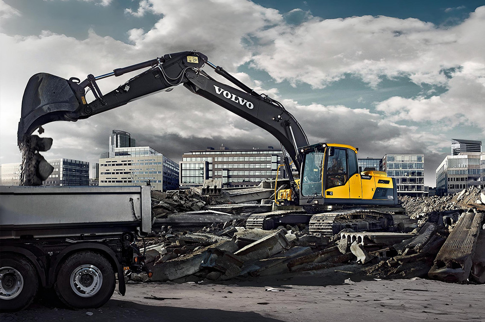 Volvo 220 excavator price in india on road