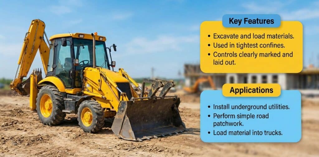 Backhoe Loader Key Freatures and Applications