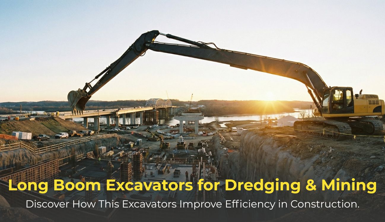 Long Boom Excavators for Dredging & Mining