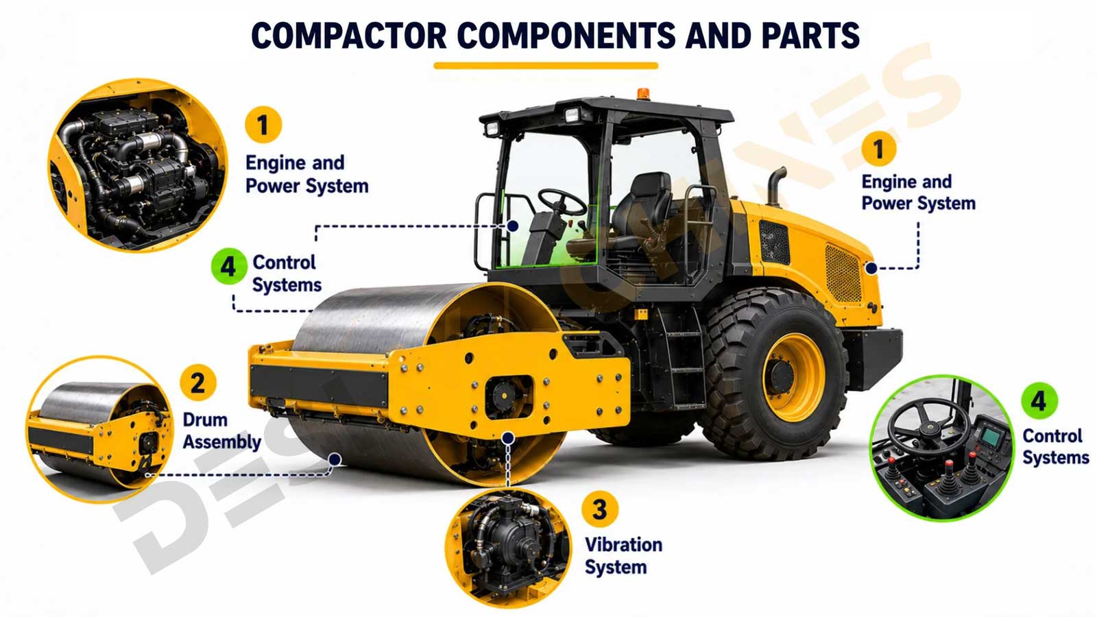 Complete Guide to Compactors: Types, Uses & Applications 2 Labelled components and parts of a compactor