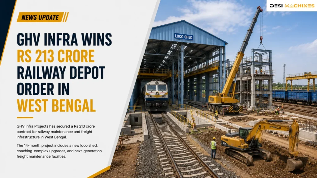 GHV Infra Wins Rs 213 Crore West Bengal Railway Depot Order