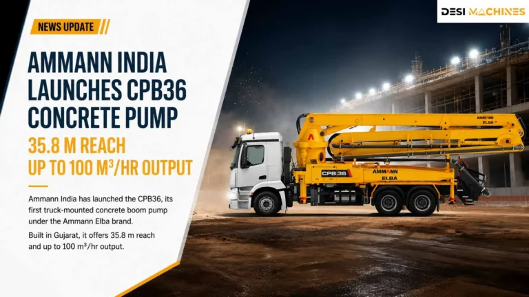 Ammann India Enters Concrete Boom Pumps with the CPB36