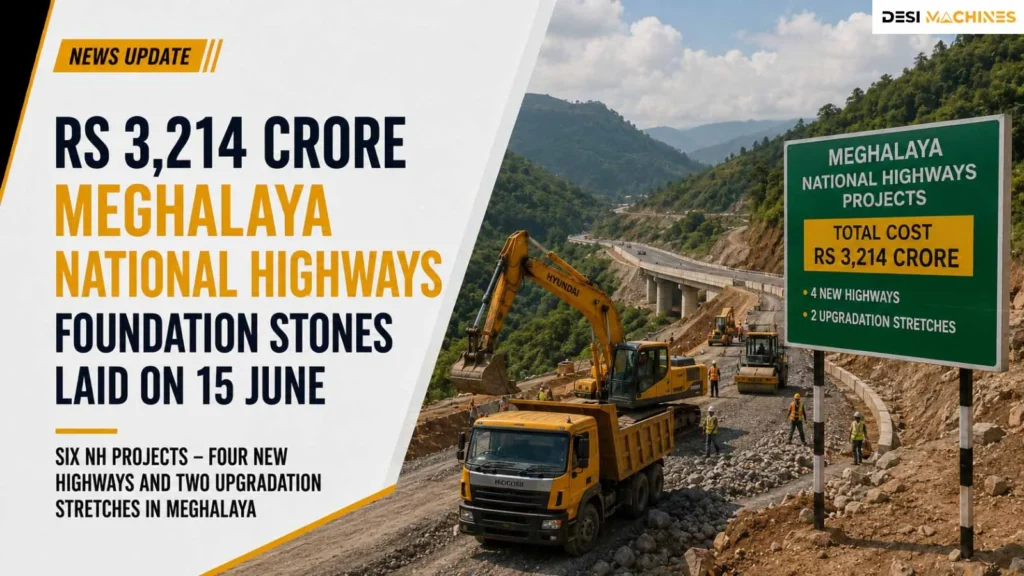 Rs 3,214 crore Meghalaya national highways (foundation stones, 15 Jun)