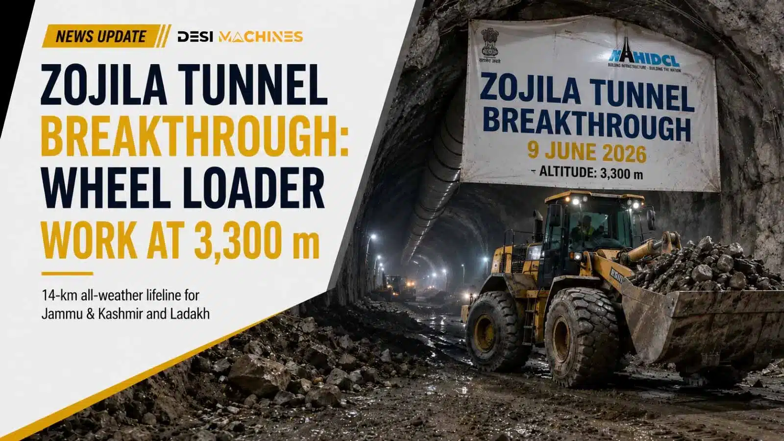 Zojila Tunnel Breakthrough Achieved at 3,300 m Altitude