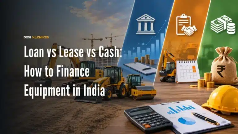 Loan vs Lease vs Cash: How to Finance Construction Equipment in India 1 Loan vs Lease vs Cash: How to Finance Construction Equipment in India