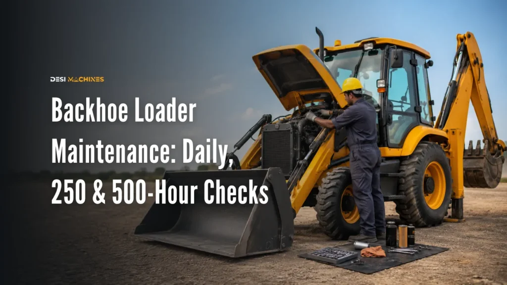 Backhoe Loader Maintenance Schedule: Daily, 250 and 500 Hour Checks