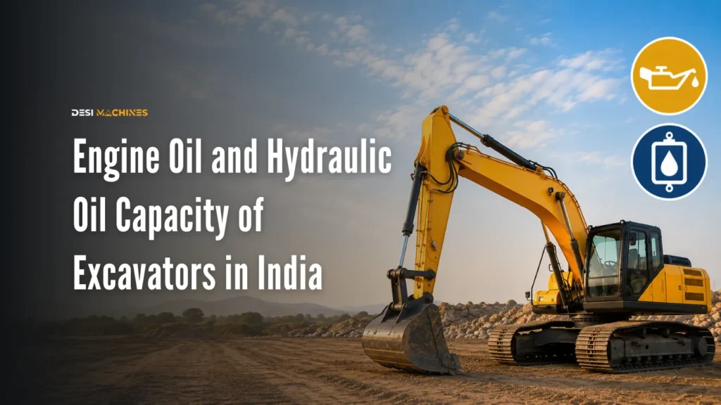 Engine Oil and Hydraulic Oil Capacity of Excavators in India