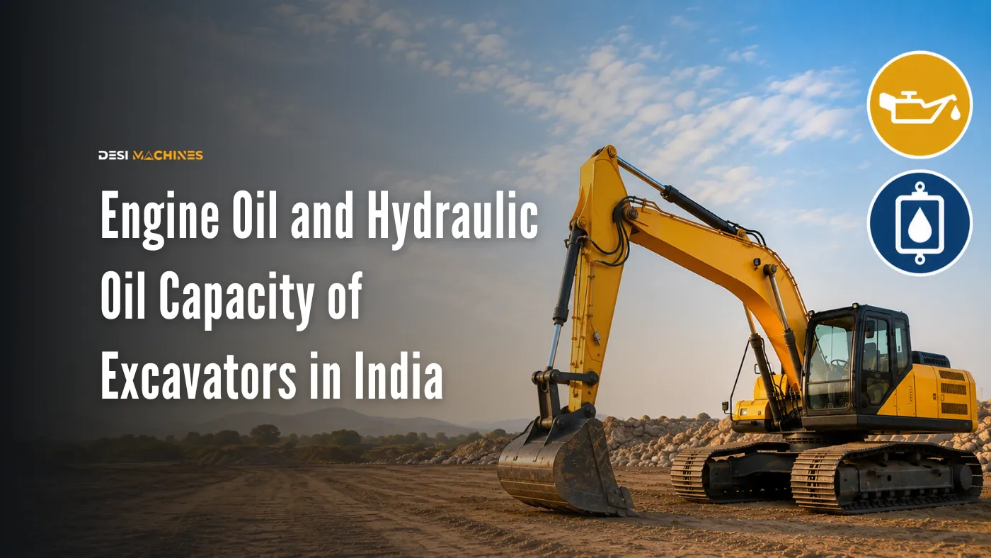 Engine Oil and Hydraulic Oil Capacity of Excavators in India