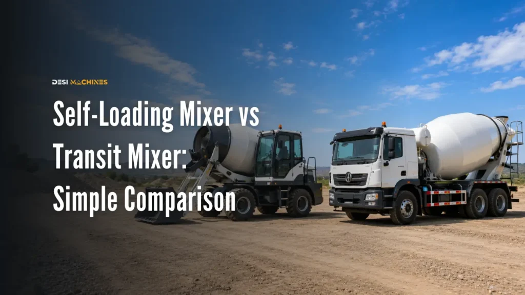 Self-Loading Mixer vs Transit Mixer: A Simple India Comparison