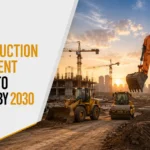 India Construction Equipment Capex to Double by 2030 2 Construction equipment including an excavator, wheel loader and road roller at a large infrastructure project representing India's construction equipment investment growth by 2030.