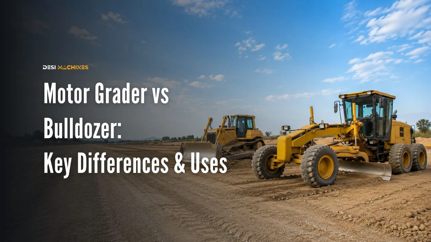 Motor Grader vs Bulldozer: Difference, Uses and Which to Choose in India