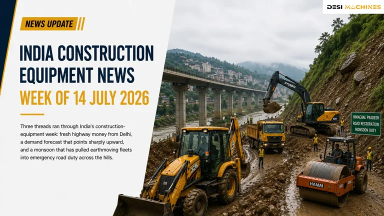 India Construction Equipment News Week of 14 July 2026
