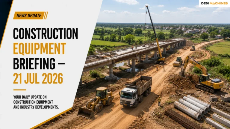 Construction Equipment Briefing — 21 Jul 2026 6 Construction Equipment Briefing — 21 Jul 2026