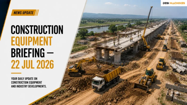 Construction Equipment Briefing — 22 Jul 2026 5 Construction Equipment Briefing — 22 Jul 2026