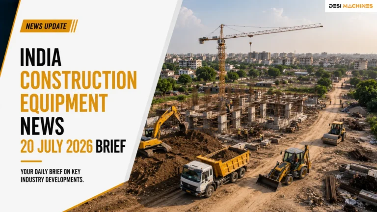 India Construction Equipment News 20 July 2026 Brief
