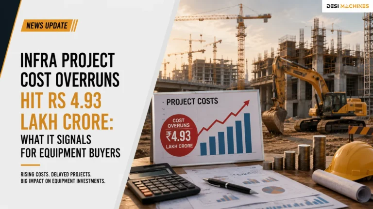Infra Project Cost Overruns Hit Rs 4.93 Lakh Crore: What It Signals for Equipment Buyers
