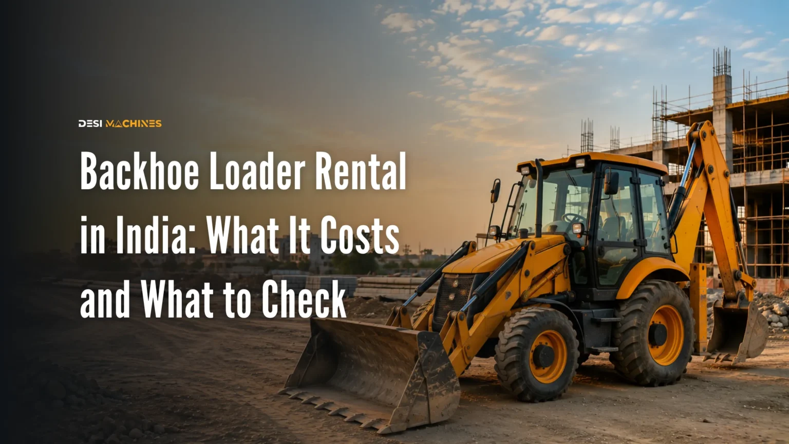 Backhoe Loader Rental in India: What It Costs and What to Check
