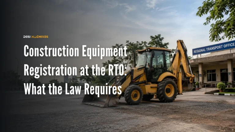 Construction Equipment Registration at the RTO: What the Law Requires