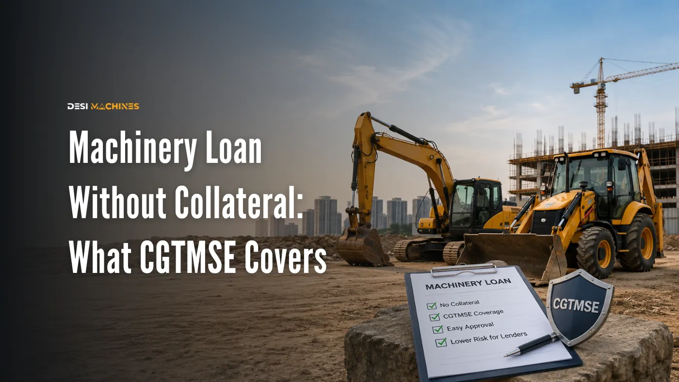 Construction machines with machinery loan documents and a CGTMSE shield