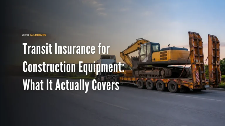 Transit Insurance for Construction Equipment: What It Actually Covers