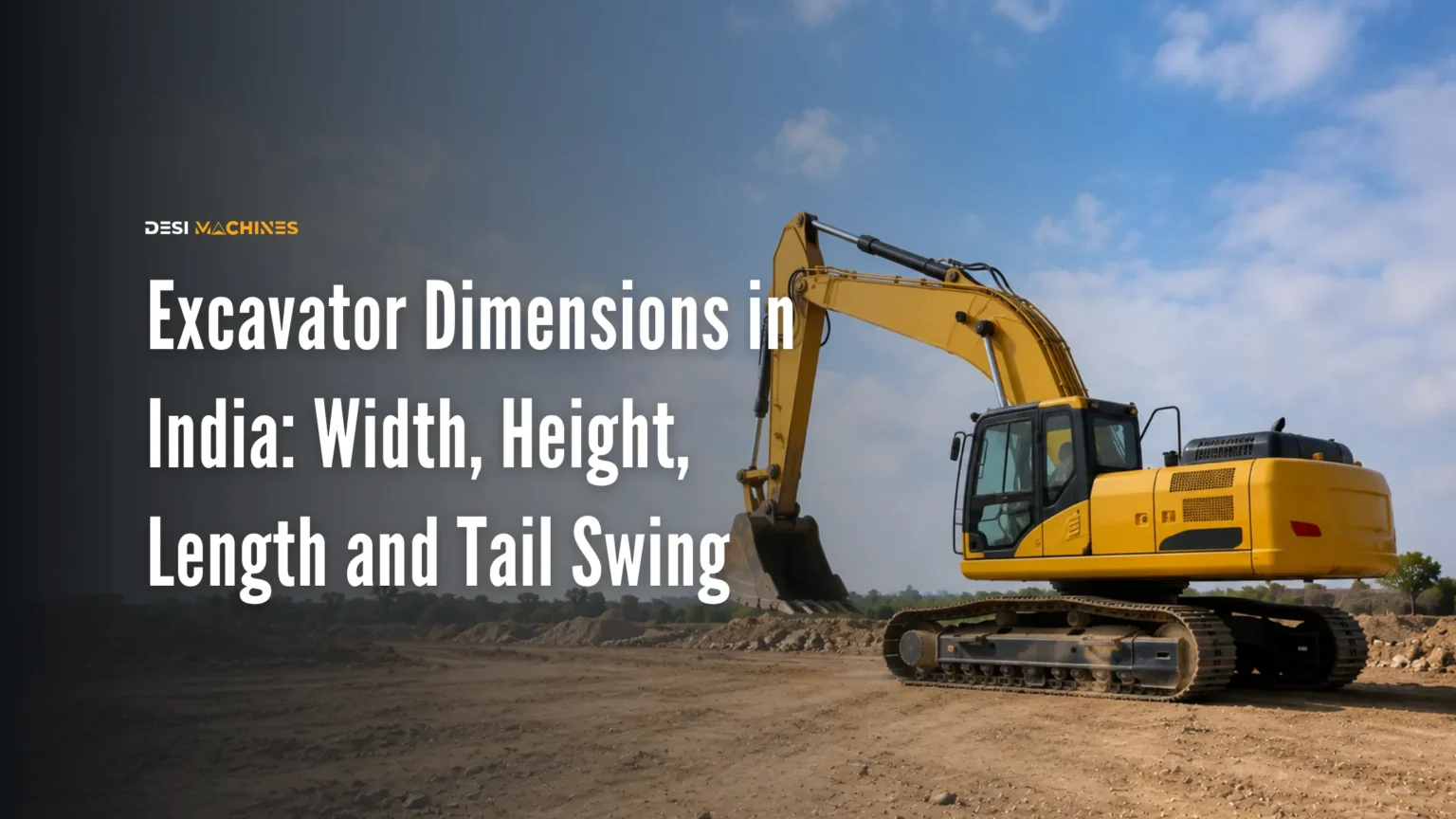 Excavator Dimensions in India: Width, Height, Length and Tail Swing