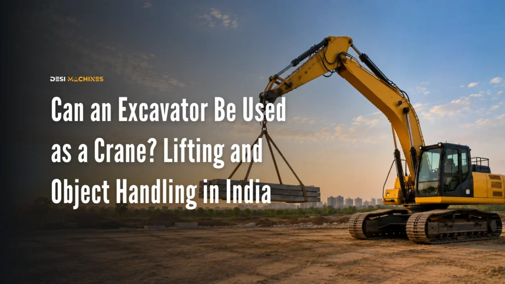 Can an Excavator Be Used as a Crane? Lifting and Object Handling in India