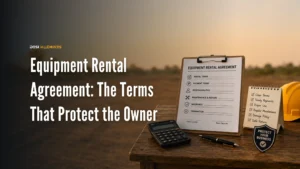 Equipment Rental Agreement: The Terms That Protect the Owner
