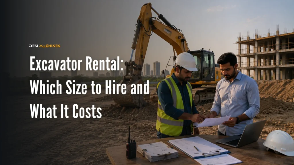 Excavator Rental in India: Which Size to Hire and What It Costs
