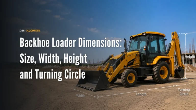 Backhoe Loader Dimensions in India: Size, Width, Height and Turning Circle