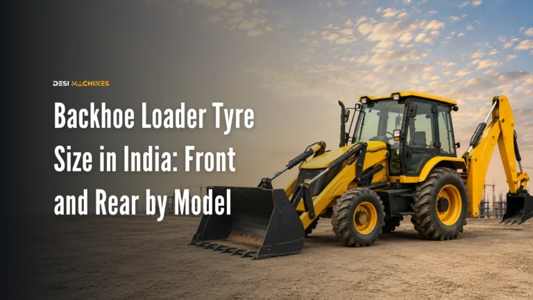 Backhoe Loader Tyre Size in India: Front and Rear by Model