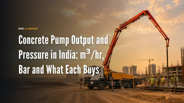 Concrete Pump Output and Pressure in India: m³/hr, Bar and What Each Buys