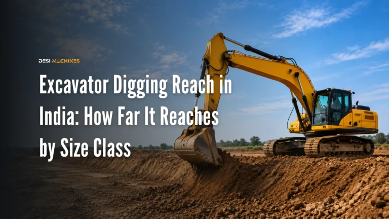 Excavator Digging Reach in India: How Far It Reaches by Size Class