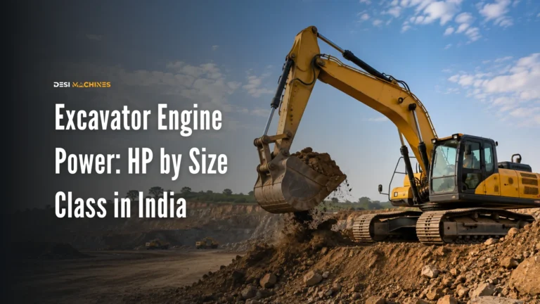 Excavator Engine Power: HP by Size Class in India