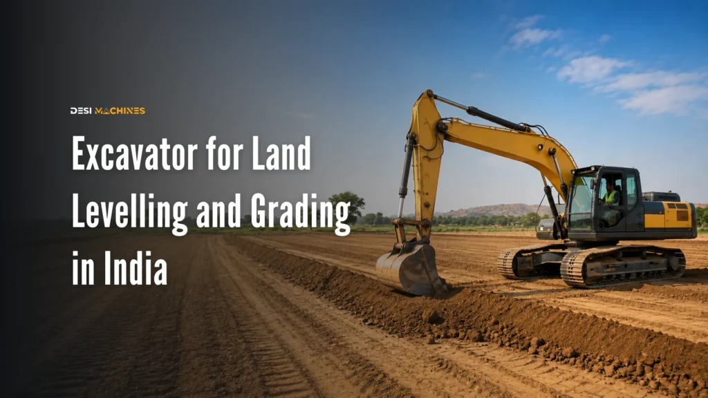 Excavator for Land Levelling and Grading in India