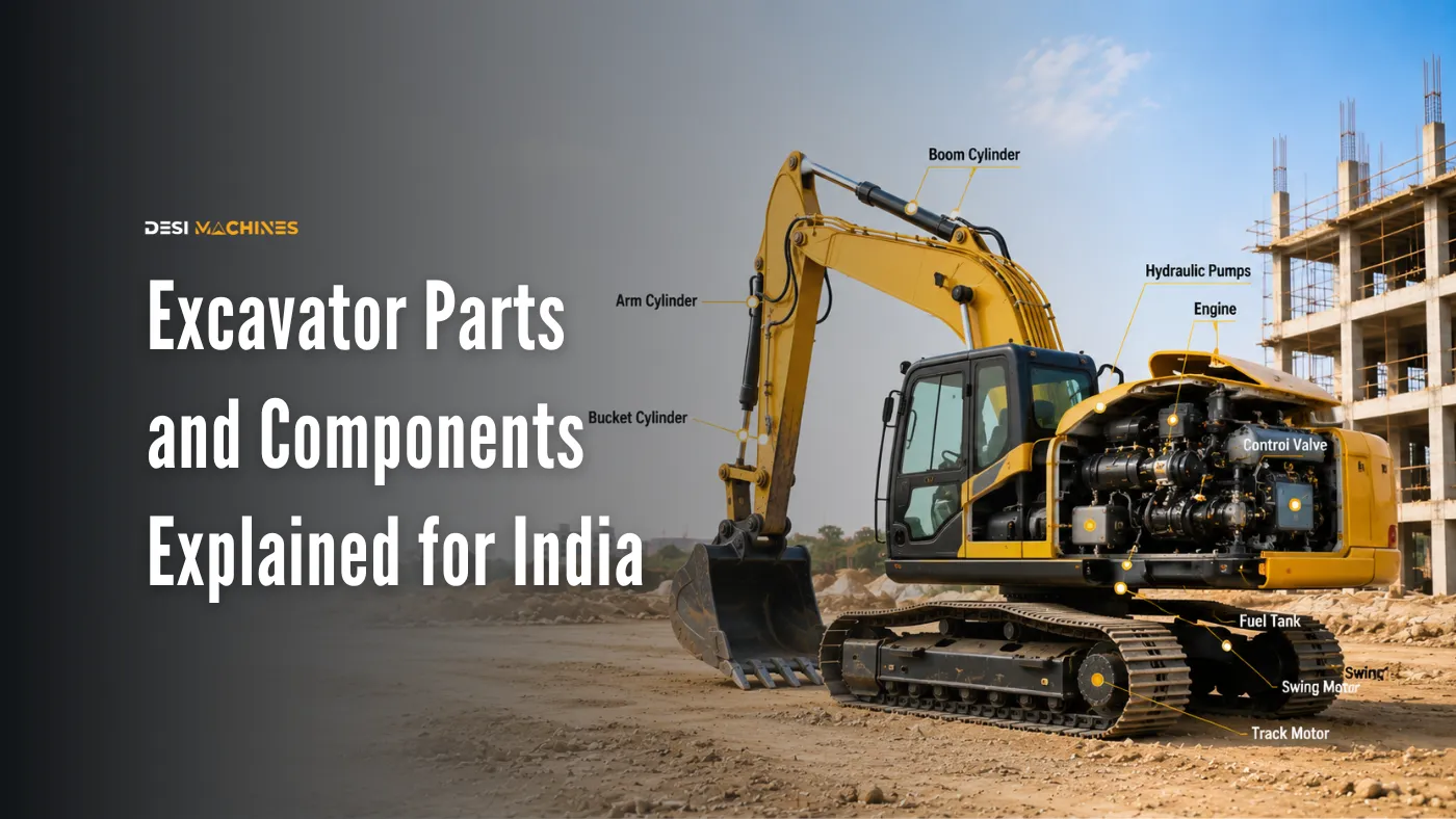 Excavator Parts and Components Explained for India