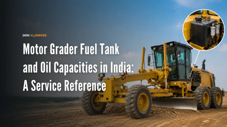 Motor Grader Fuel Tank and Oil Capacities in India: A Service Reference