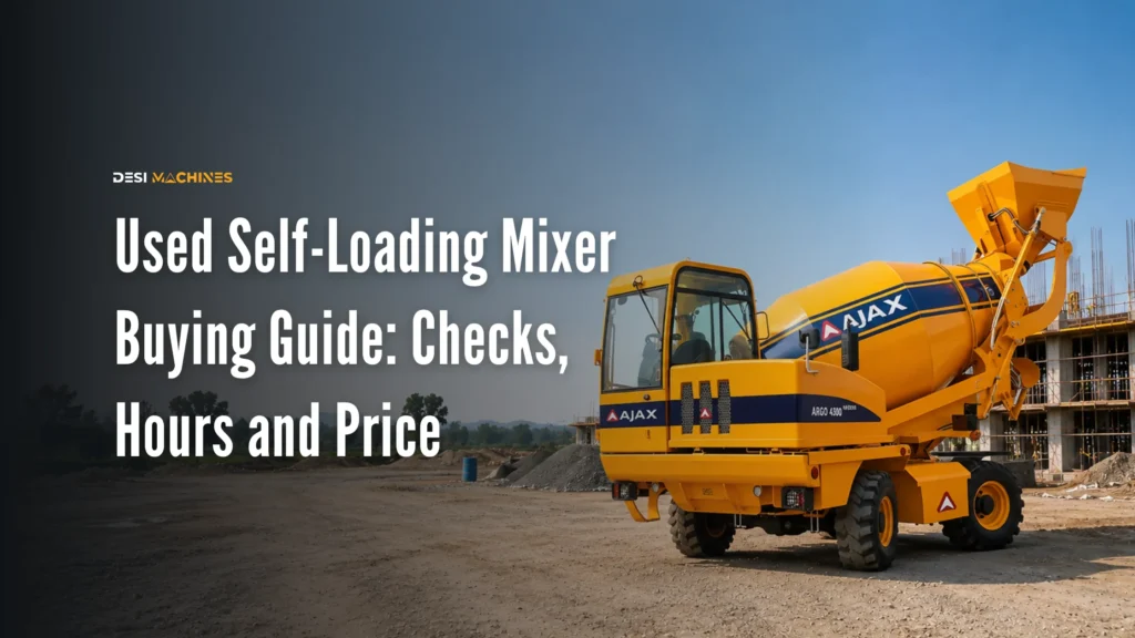 Used Self-Loading Concrete Mixer Buying Guide for India: Checks, Hours and Price