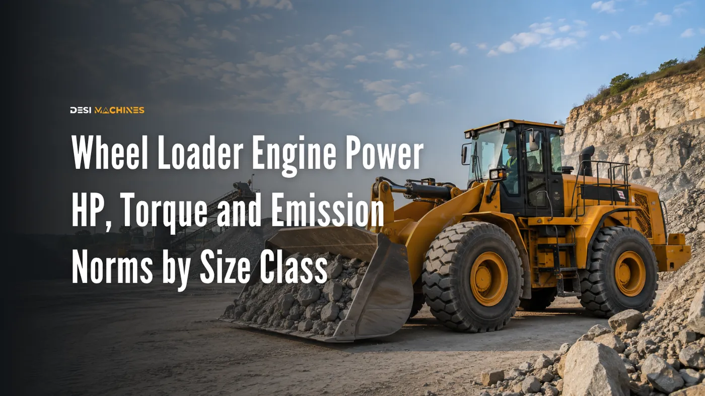 Wheel Loader Engine Power in India: HP, Torque and Emission Norms by Size Class