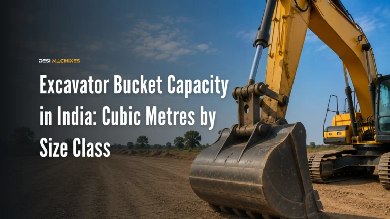 Excavator Bucket Capacity in India: Cubic Metres by Size Class