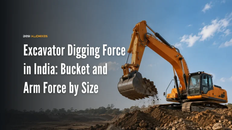 Excavator Digging Force in India: Bucket and Arm Force by Size