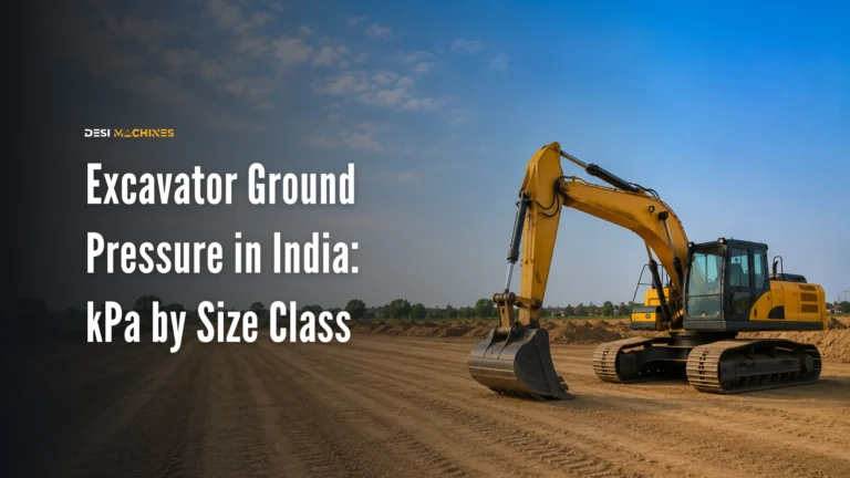 Excavator Ground Pressure in India: kPa by Size Class