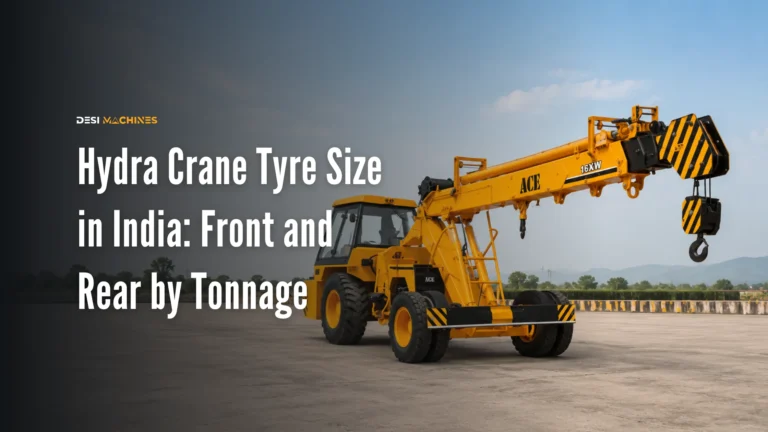Hydra Crane Tyre Size in India: Front and Rear by Tonnage