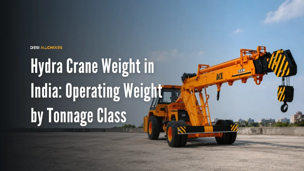Hydra Crane Weight in India: Operating Weight by Tonnage Class