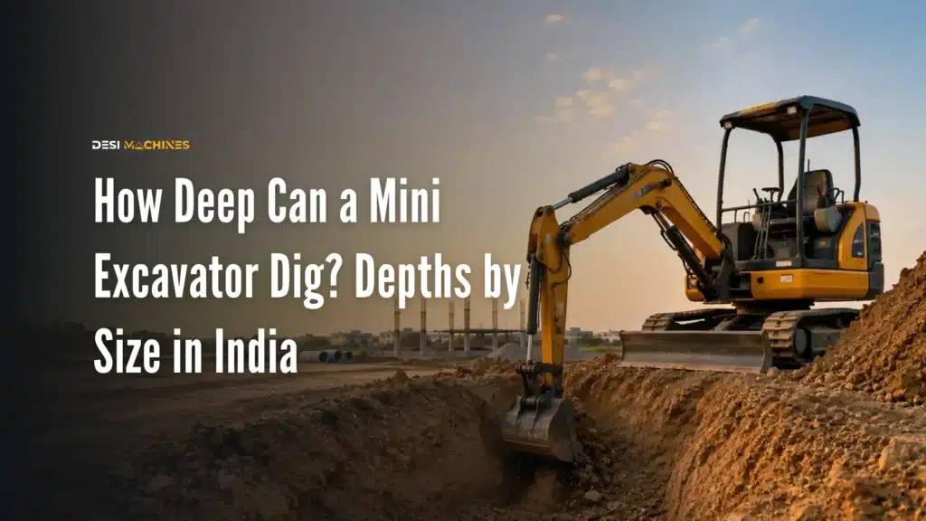 How Deep Can a Mini Excavator Dig? Depths by Size in India
