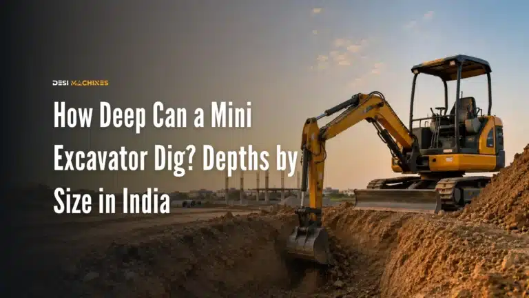 How Deep Can a Mini Excavator Dig? Depths by Size in India