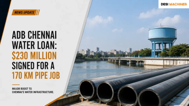 ADB Chennai Water Loan: $230 Million Signed for a 170 km Pipe Job