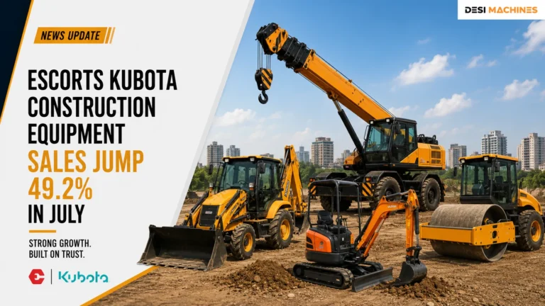 Escorts Kubota Construction Equipment Sales Jump 49.2% in July 21 Escorts Kubota Construction Equipment Sales Jump 49.2% in July