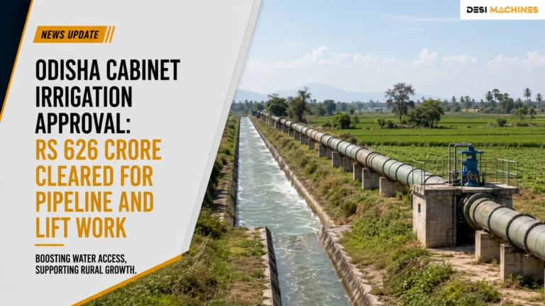 Odisha Cabinet Irrigation Approval: Rs 626 Crore Cleared for Pipeline and Lift Work