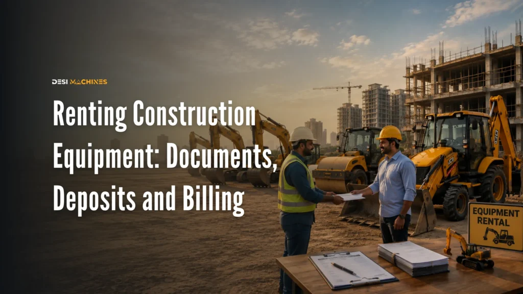 How to Rent Construction Equipment in India: Documents, Deposits and Billing